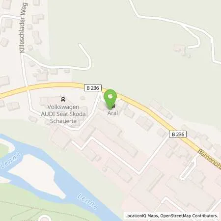 Standortübersicht der Tankstelle Aral Tankstelle in 57413 Finnentrop