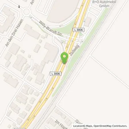 Standortübersicht der Tankstelle B+O Automobil GmbH in 61440 Oberursel