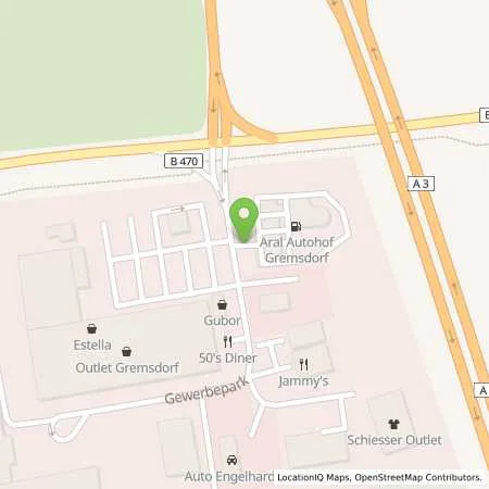 Standortübersicht der Tankstelle Westfalen Autogas ARAL Tankstelle Dettmann in 91350 Gremsdorf