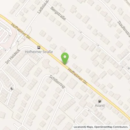 Standortübersicht der Tankstelle Avanti Tankstelle in 65795 Hattersheim