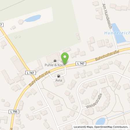 Standortübersicht der Autogas (LPG) Tankstelle: AVIA-Station Puhle & Koch in 59514, Welver