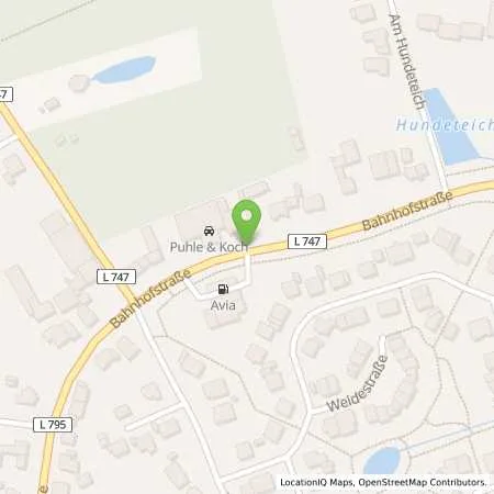 Standortübersicht der Tankstelle AVIA-Station Puhle & Koch in 59514 Welver