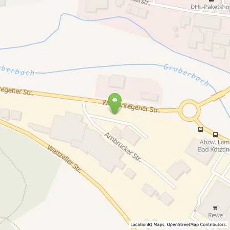 Standortübersicht der Tankstelle ARAL Tank- und Waschcenter Wanninger in 93444 Kötzting