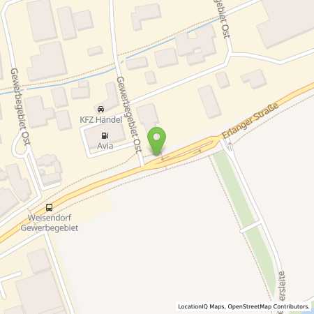 Standortübersicht der Autogas (LPG) Tankstelle: AVIA Service Station in 91085, Weisendorf