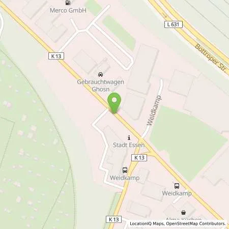 Standortübersicht der Tankstelle Merco GmbH in 45356 Essen