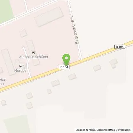 Standortübersicht der Tankstelle Nordoel Station Schlüter in 19209 Lützow