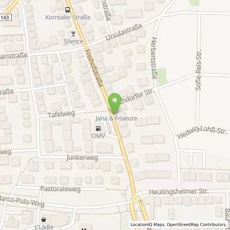 Standortübersicht der Tankstelle OMV-Tankstelle in 70439 Stuttgart-Stammheim