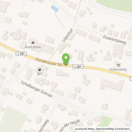 Standortübersicht der Tankstelle BFT Tankstelle Benno Meyer in 49477 Ibbenbüren