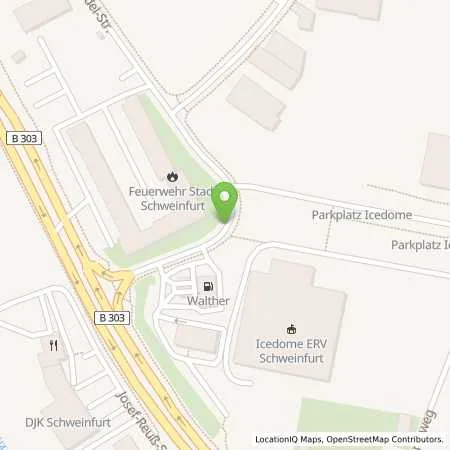 Standortübersicht der Tankstelle bft-Tankstelle Walther in 97424 Schweinfurt