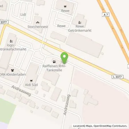 Standortübersicht der Tankstelle rhv Tankstelle in 36093 Künzell