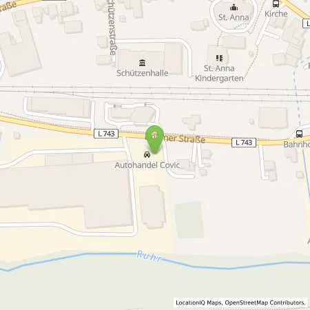 Standortübersicht der Tankstelle AVIA-Tankstelle (Westfalen-Autogas) in 59909 Bestwig (Nuttlar)