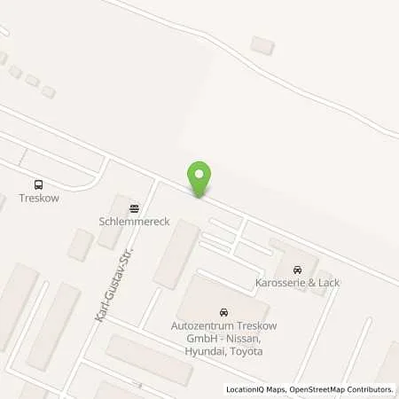 Standortübersicht der Tankstelle Autozentrum Treskow in 16816 Neuruppin