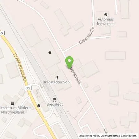 Standortübersicht der Tankstelle Fa. BELO ( Bernhard Lorenzen & Sohn ) in 25821 Bredstedt