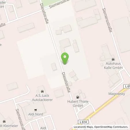 Standortübersicht der Tankstelle Huvert Thiele GmbH in 32676 Lügde