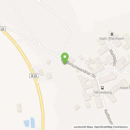 Standortübersicht der Tankstelle AVIA-Servicestation Herbert Saller in 92723 Tännesberg