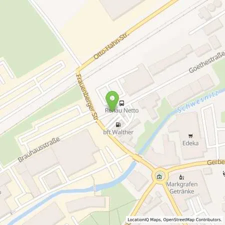Standortübersicht der Tankstelle bft Walther Tankstelle in 95111 Rehau