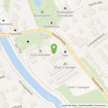 Standortübersicht der Tankstelle Graefs Garagen Star Tankstelle in 26427 Bensersiel