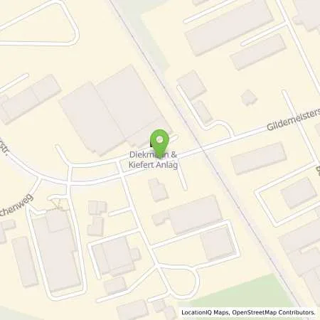 Standortübersicht der Tankstelle Diekmann & Kiefert in 33689 Bielefeld