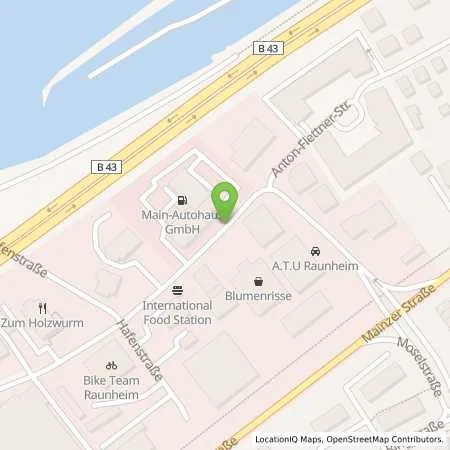 Standortübersicht der Tankstelle Main Autohaus GmbH in 65479 Raunheim