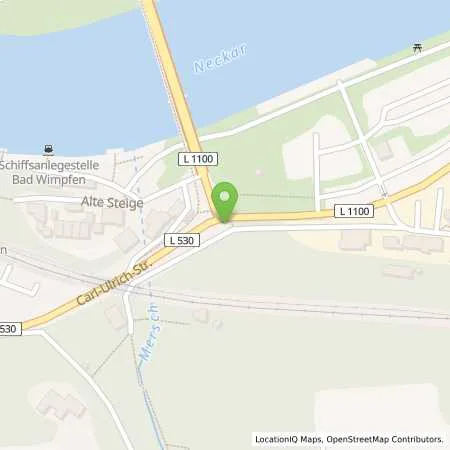 Standortübersicht der Tankstelle Andreas Klenk GmbH in 74206 Bad Wimpfen