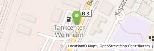 Position der Tankstelle Tankcenter Weinheim