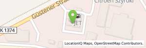 Position der Tankstelle JET ASCHERSLEBEN GUESTENER STR. 18C