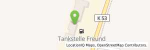 Position der Tankstelle Fahrzeugtechnik Freund Tankstelle Kiosk