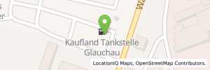 Position der Tankstelle Supermarkt Glauchau