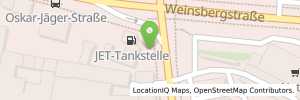 Position der Tankstelle JET KOELN WIDDERSDORFER STR. 165