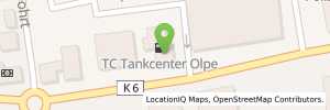 Position der Tankstelle Tankcenter Olpe