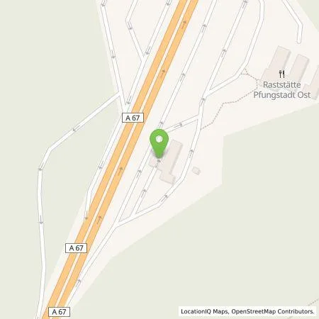 Standortübersicht der Tankstelle Aral Tankstelle, BAT PFUNGSTADT OST in 64319 Pfungstadt
