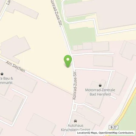 Standortübersicht der Tankstelle Raiffeisen Handels- und Vermittlungsgesellschaft mbH Eichenzell in 36251 Bad Hersfeld