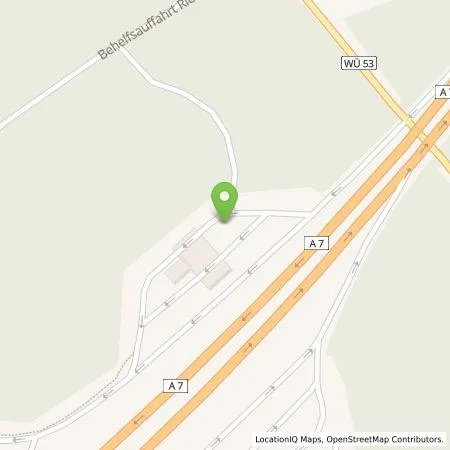 Standortübersicht der Tankstelle Aral Tankstelle, BAT Riedener Wald West in 97262 Hausen bei Würzburg
