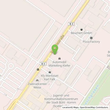 Standortübersicht der Tankstelle HEM in 77815 Bühl