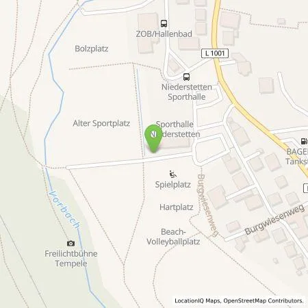 Standortübersicht der Tankstelle BAGeno Niederstetten in 97996 Niederstetten