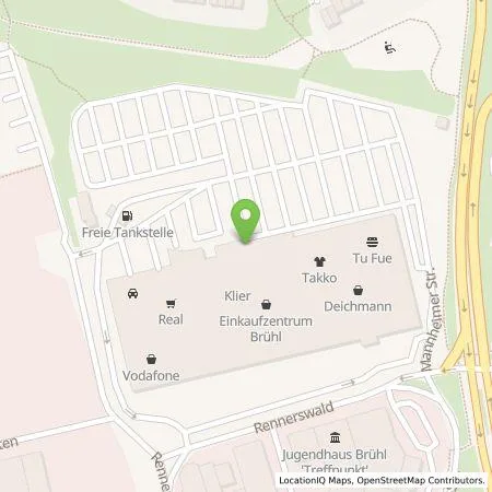 Standortübersicht der Tankstelle Tankstelle am Scheck-In in 68782 Brühl
