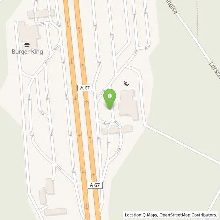 Standortübersicht der Tankstelle ENI in 64653 Lorsch