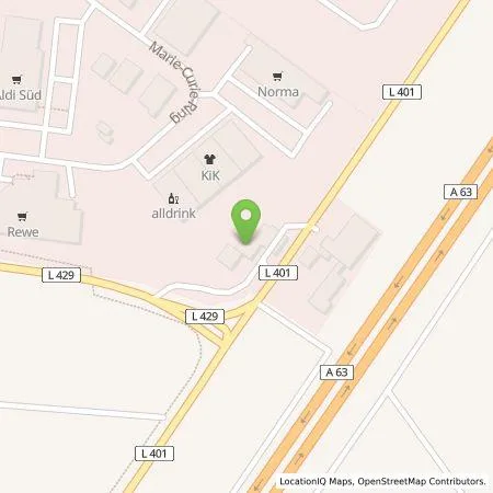 Standortübersicht der Tankstelle HEM in 55291 Saulheim