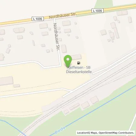 Standortübersicht der Tankstelle Raiffeisen Waren GmbH in 99752 Bleicherode-Ost