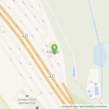 Standortübersicht der Tankstelle Aral Tankstelle, BAT Spessart Nord in 63879 Weibersbrunn
