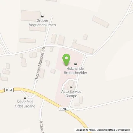 Standortübersicht der Tankstelle Calpam 24/7 Diesel tanken in 07973 Greiz-Schönfeld