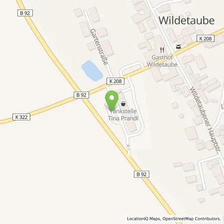 Standortübersicht der Tankstelle Esso Wildetaube in 07957 Langenwetzendorf-Wildetaube