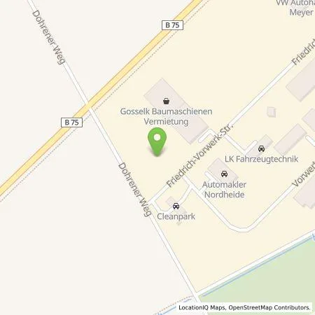 Standortübersicht der Tankstelle Hoyer in 21255 Tostedt