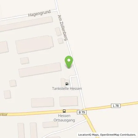 Standortübersicht der Tankstelle Tankstelle Hessen GmbH in 38835 Osterwieck OT Hessen
