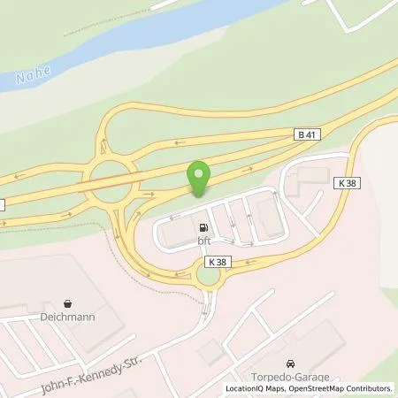Standortübersicht der Tankstelle BFT in 55743 Idar-Oberstein