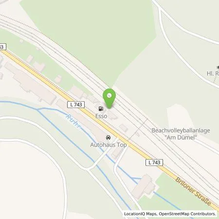 Standortübersicht der Tankstelle mobene Tankpunkt Bestwig in 59909 Bestwig