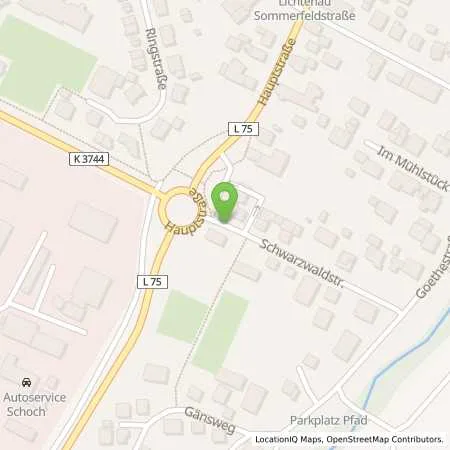 Standortübersicht der Tankstelle bft Tankstelle Dieter Fritz in 77839 Lichtenau