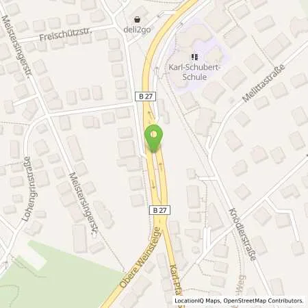 Standortübersicht der Tankstelle Shell Stuttgart Obere Weinsteige 41 in 70597 Stuttgart