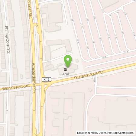 Standortübersicht der Benzin-Super-Diesel Tankstelle: Aral Tankstelle in 50735, Köln