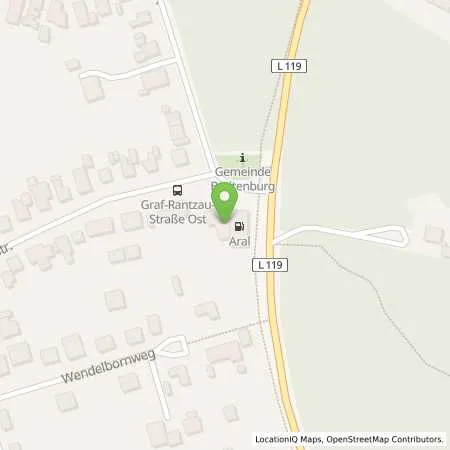 Standortübersicht der Tankstelle Aral Tankstelle in 25524 Itzehoe